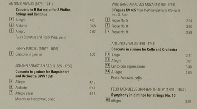 Festival Strings Lucerne: Bach,Vivaldi,Mozart,Purcell,Mendels, Aura(AUR 173-2), D, 1999 - CD - 81665 - 5,00 Euro