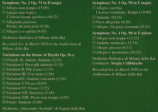 Brahms,Johannes: Symphony No.1-2, Variationen..Haydn, Noise(7001815/16-HOM), D (3 CD's), 1997 - CD*2 - 81667 - 7,50 Euro