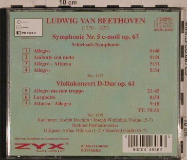 Beethoven,Ludwig van: Symphony Nr.5 c-moll op.67, ZYX(), D, 1996 - CD - 81719 - 4,00 Euro