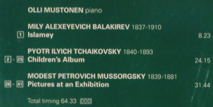 Mussorgsky,Modest/Balakirev/Tchai: Pictures at an Exhibition/Islamey.., Decca(436 255-2), D, 1992 - CD - 81724 - 7,50 Euro