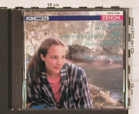 Chopin,Frederic / Liszt / Schuman: Ballade No.1 etc., Denon(33CO-1786), J, 1987 - CD - 81765 - 7,50 Euro