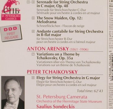 Tschaikovsky,Peter/Anton Arensky: Serenade for Strings/Variationen, Sony(SMK 58 976), NL, 1994 - CD - 81804 - 7,50 Euro