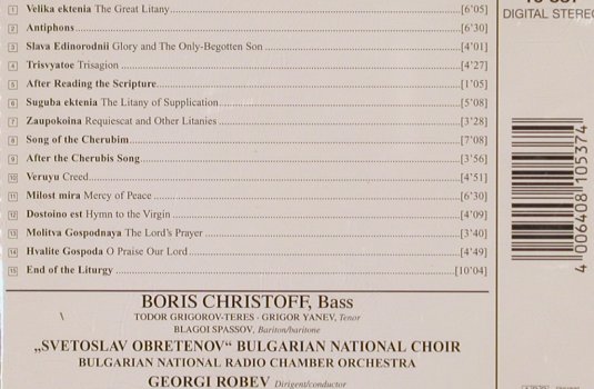 Gretchaninov,Alexander: Liturgia Domestica op.79, Capriccio(), D, 1997 - CD - 81807 - 7,50 Euro