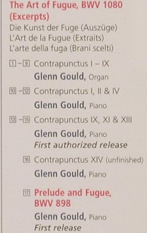 Bach,Johann Sebastian: The Art of the Fugue,BWV1080excerps, Sony(SMK 52 595), A, 1997 - CD - 81834 - 9,00 Euro