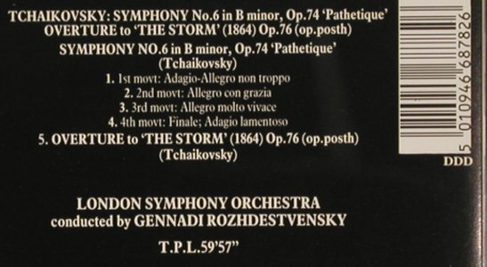 Tschaikovsky,Peter: Symphony No.6,op74/Ouvert.The Storm, IMP(PCD 878), F/UK, 1987 - CD - 81837 - 7,50 Euro