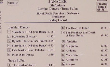 Janacek,Leos: Sinfonietta,Taras Bulba, Naxos(8.550411), D, 1990 - CD - 81842 - 5,00 Euro