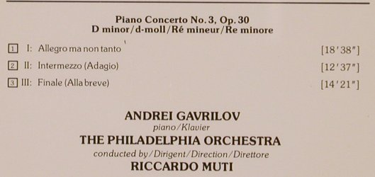 Rachmaninoff,Sergei: Piano Concerto No.3, d-moll op.30, EMI(CDC 7 49049 2), UK, 1987 - CD - 81881 - 10,00 Euro