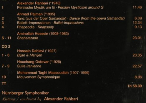 V.A.Symphonie Poems from Persia: A.Rahbari,Ahmad Pejman, Hossein..., Colosseum(COL 9035-2.2), D, co, 2005 - 2CD - 81886 - 10,00 Euro