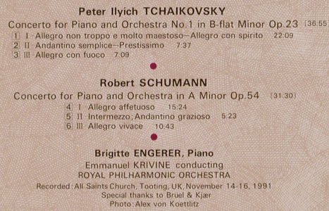 Tschaikovsky,Peter/Schumann: Piano Concerto No.1 op.23 / op.54, Denon(CO-75290), J, 1993 - CD - 81890 - 10,00 Euro