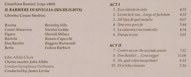 Rossini,Gioacchino: IL Barbiere di Siviglia, highlights, Disky(DCL 706562), EU, 2000 - CD - 81940 - 6,00 Euro