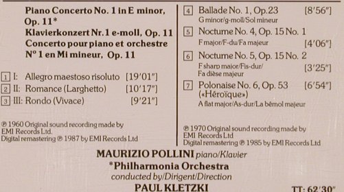 Chopin,Frederic: Concerto Pour Piano, No.1, EMI(CDM 7 69004 2), D, 1987 - CD - 82011 - 10,00 Euro