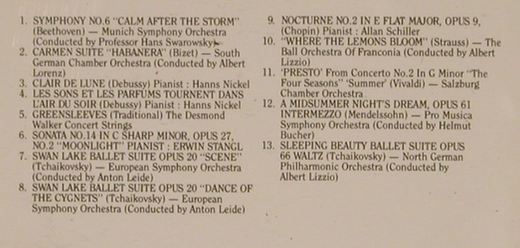 V.A.Music for the seasons -Summer: Beethoven,Bizet, Debussy...13 Tr., Music World(MWCD-252), UK, 1992 - CD - 84129 - 10,00 Euro