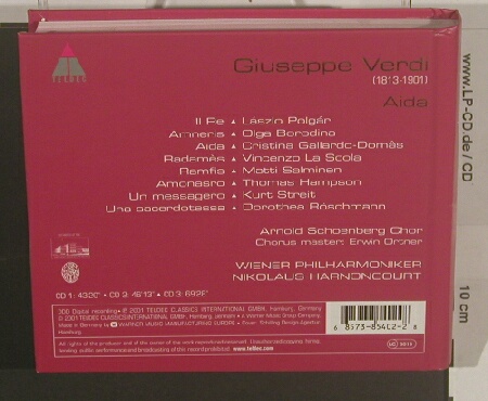 Verdi,Guiseppe - Aida: Wiener Philharmoniker,Harnoncourt, Teldec(8573-85402-2), D, 01 - 3CD - 90006 - 14,00 Euro