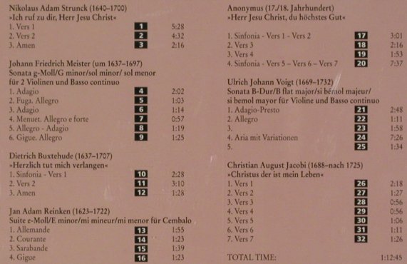V.A.Musica Poetica: Strunck, Meister, Buxtehude..., Hänssler(), D, 1999 - CD - 91005 - 5,00 Euro