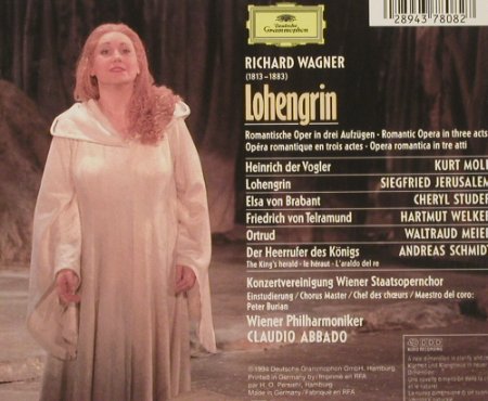 Wagner,Richard: Lohengrin, Box, D.Gr.(437 808-2), D, 1994 - 3CD - 91103 - 17,50 Euro