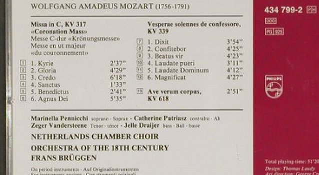 Mozart,Wolfgang Amadeus: Coronation Mass, Philips(), D, 1995 - CD - 91396 - 10,00 Euro