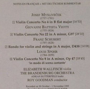 V.A.Violin Concertos: Myslivecek, Viotti, Schubert, Hyperion(), UK, 1995 - CD - 91629 - 11,50 Euro