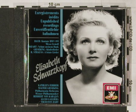 Schwarzkopf,Elisabeth: Unveröffentlichte Aufnahmen, EMI(), D, 1990 - CD - 91678 - 10,00 Euro