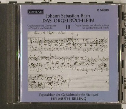 Bach,Johann Sebastian: Das Orgelbüchlein Vol. 3, Cantate(), D, 1995 - CD - 92017 - 7,50 Euro