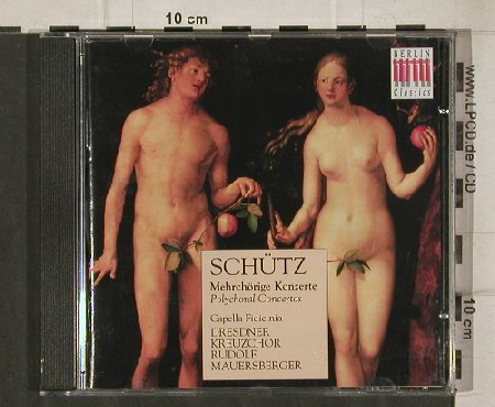 Schütz,Heinrich: Mehrchörige Konzerte, polychoral, Berlin Classics(), D, 1996 - CD - 92034 - 6,00 Euro