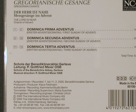 V.A.Der Herr Ist nahe: Gregorianische Gesänge, NCA(), EEC, 2000 - CD - 92047 - 6,00 Euro