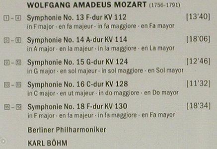 Mozart,Wolfgang Amadeus: Salzburger Symph. (13-16 & 18), D.Gr. Galleria(), EU, 1969 - CD - 92685 - 6,00 Euro