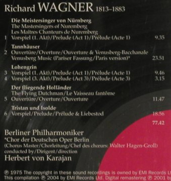 Wagner,Richard: Orchestermusik aus Opern '75, EMI(5 62756 2), EU, 2004 - CD - 92760 - 6,00 Euro