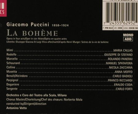 Callas,Maria: Puccini: La Bohème, EMI(), NL, 1997 - 2CD - 93080 - 10,00 Euro