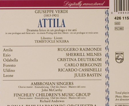 Verdi,Guiseppe: Attila, Philips(), D, 1989 - 2CD - 93097 - 10,00 Euro