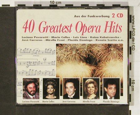 V.A.40 Greatest Opera Hits: Pavarotti...Renata Scotto, ZYX(CLS 4203-2), D, 1993 - 2CD - 93124 - 5,00 Euro
