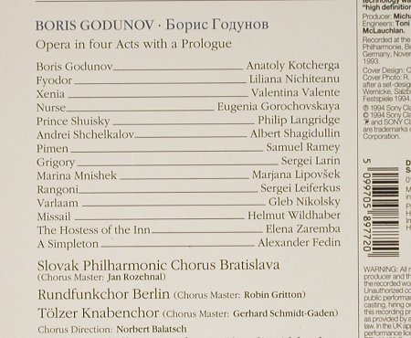 Mussorgsky,Modest: Boris Godunow(Gesamtaufnahme),Box, Sony(), NL, 1994 - 3CD - 93130 - 12,50 Euro