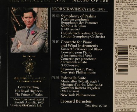 Stravinsky,Igor: Symphony Of Psalms/Pulcinella Suite, Sony(SMK 47 628), A, 1993 - CD - 94601 - 7,50 Euro