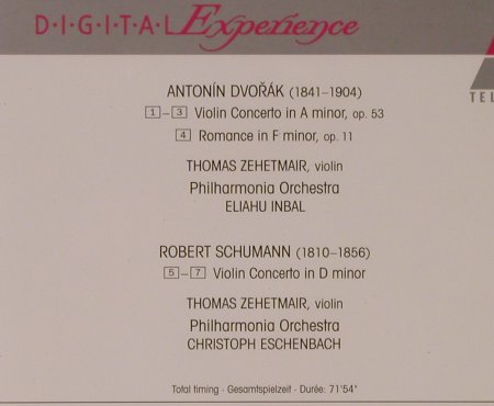 Dvorak,A. / R.Schumann: Violin Concertos, Teldec(), D, 1993 - CD - 94602 - 7,50 Euro