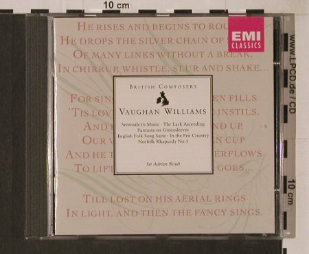 Williams,Vaughan: Serenade To Music/Lark Ascending u., EMI(CDM 7 64022 2), NL, 1991 - CD - 94603 - 7,50 Euro
