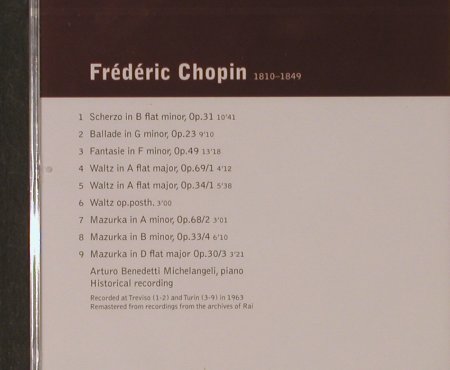 Chopin,Frederic: Mazurkas,Waltzes,Scherzo,Ballade,Fa, Warner Classics(), EU FS-New, 2001 - CD - 94642 - 6,00 Euro
