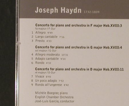Haydn,Joseph: Klavierkonzerte Hob.XVIII:3,4 & 11, Warner Classics(), EU, 2003 - CD - 94660 - 5,00 Euro