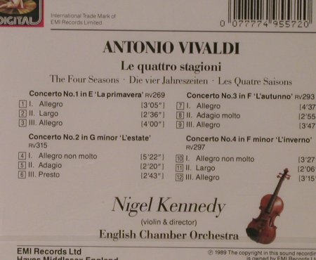 Vivaldi,Antonio: Le Quattro Stagioni, FS-New, EMI(7 49557 2), EU, 1989 - CD - 94683 - 7,50 Euro