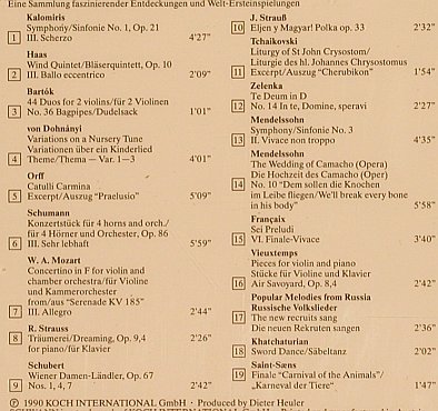 V.A.Intrada-Klassik Sampler Vol.2: 19 Tr., FS-New, Koch/Schwann(316 973), D, 1990 - CD - 94694 - 5,00 Euro