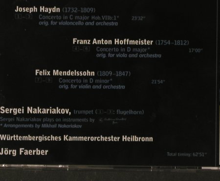 Haydn,J./Fr.A.Hoffmeister/F.Mendels: Concertos For Trumpet, Teldec(), D, 1999 - CD - 94753 - 10,00 Euro