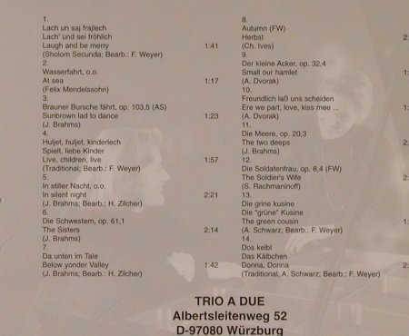 Trio A Due: Liebeslieder, Trio A Due(), D, 1996 - CD - 94797 - 10,00 Euro