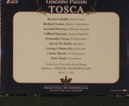 Puccini,Giacomo: Tosca(56), Fonit Cetra(PR.SR.156/7), I, 1997 - 2CD - 95338 - 10,00 Euro