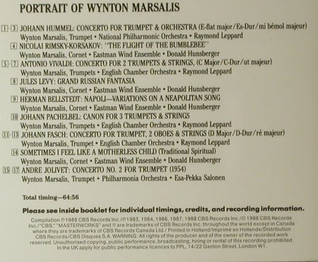 Marsalis,Wynton: Portrait Of, CBS(MK 44726), A, 1988 - CD - 96131 - 10,00 Euro