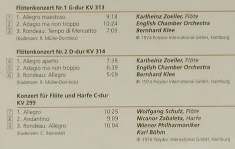 Mozart,Wolfgang Amadeus: Flötenkonzerte, FS-New, Deutsche Grammophon(459 575-2), D, 1976 - CD - 97203 - 5,00 Euro