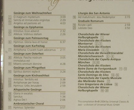 V.A.Best Of Gregorianik: 20 Tr., Deutsche Grammophon(476 2932), D, 2004 - CD - 97420 - 5,00 Euro