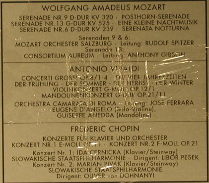V.A.Die Großen Komponisten: Mozart,Vivaldi,Chopin,BoxSet,FS-New, Cantus Classics(), ,  - 3CD - 97873 - 7,50 Euro
