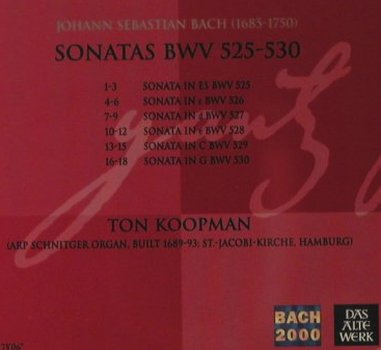 Bach,Johann Sebastian: Sonatas BWV 525-530, Teldec(8573-81128-2), D, 2000 - CD - 98101 - 10,00 Euro