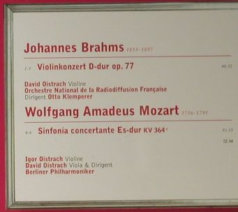 Brahms,Johannes / Violinkonzert: Mozart,W. A. / Sinfonia Conc., EMI(5 74659 2), EU, 2001 - CD - 98112 - 10,00 Euro