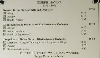 Haydn,Joseph: Klarinettenkonzert B-Dur, Orfeo(C 448 971 A), A, 1997 - CD - 98368 - 12,50 Euro