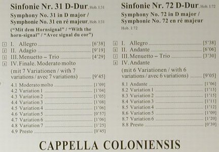 Haydn,Joseph: Jagd-Symphonien, Capriccio(10 733), D, 1998 - CD - 98369 - 10,00 Euro