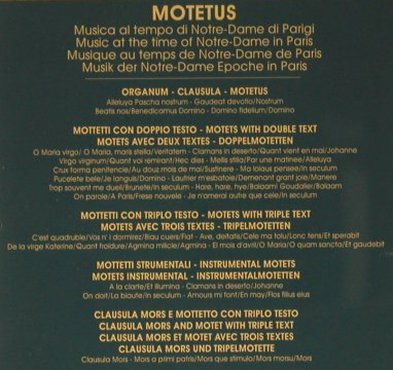 V.A.Motetus: Musik Der Notre-Dame Epoche i.Paris, Stradivarius(STR 33398), , 1996 - CD - 98642 - 17,50 Euro